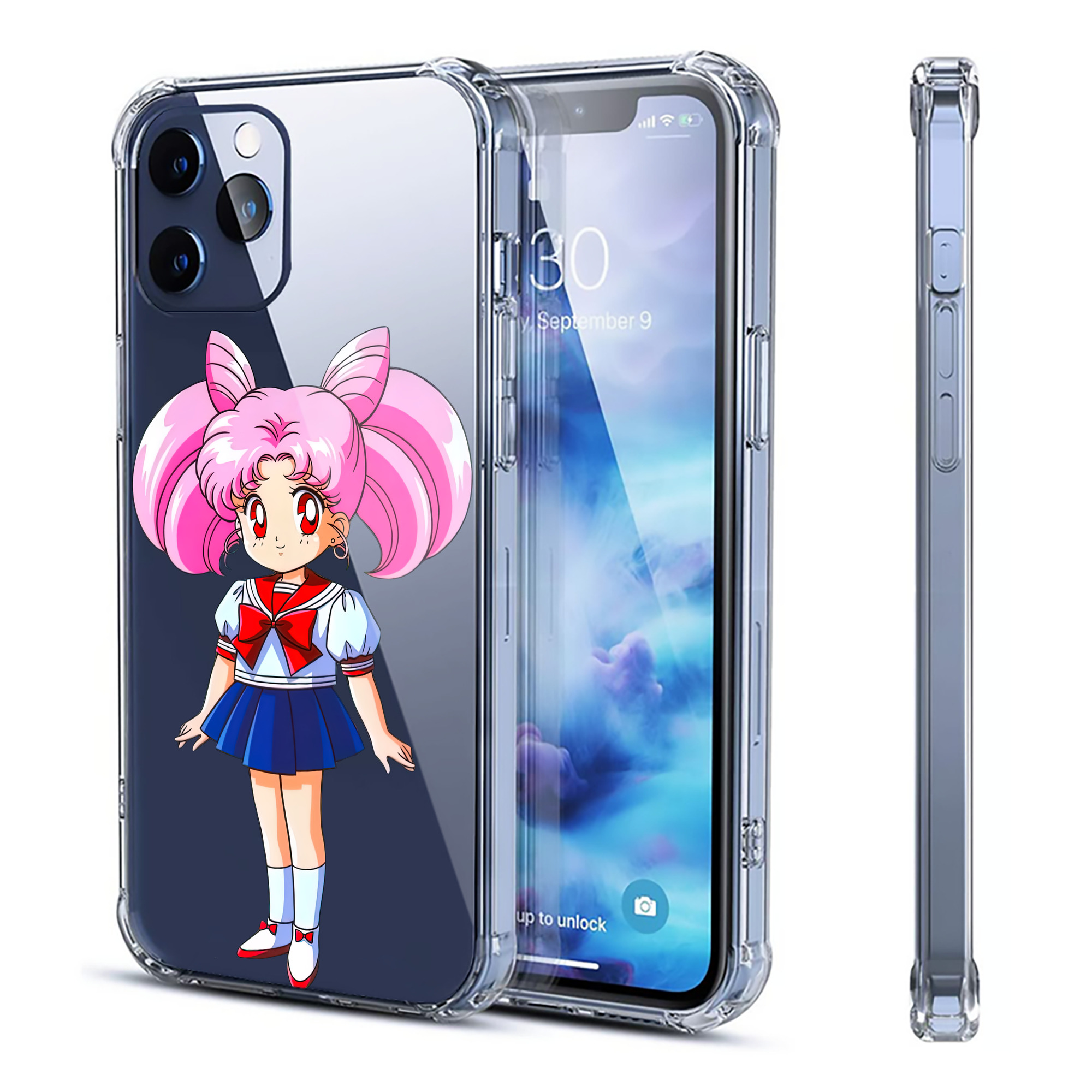 （画像用） 美少女戦士セーラームーン ちびうさ Sailor Moon Chibiusa Tsukino Usagi Small Lady Serenity 【iPhone 12シリーズ対応】透明スマホケース（クリアソフトケース）